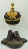 Prussian Field Artillery Officer's Pickelhaube with Field Cover and Epaulets Visuel 2